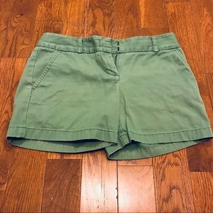 Green J Crew City Fit Shorts -Size 4